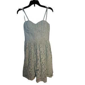 Abercrombie & Fitch Women's Sleeveless Lace Mini Dress Size S Light Blue Bustier